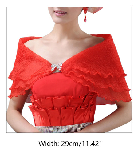 (4 #mold) Bolero De Babados Em Camadas Para O Baile De Forma