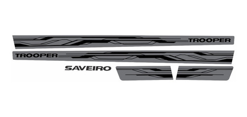 Faixa Adesivo Volkswagen Saveiro Trooper 2012 2013 Grafite