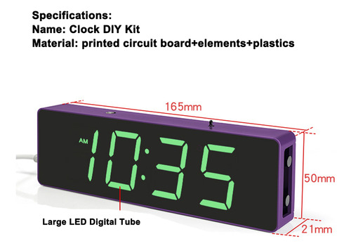 Juego De Reloj De Mesa Electrónico Para Bricolaje, Kit De Re