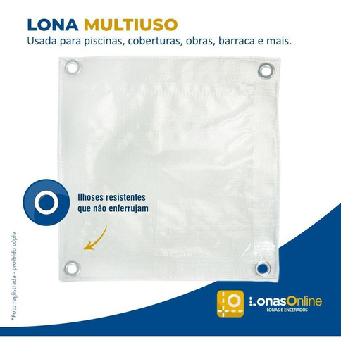 Lona Polietileno 10x5 Transparente Multiuso Impermeável