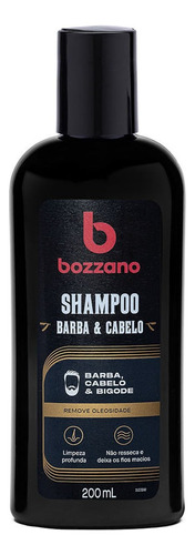 Shampoo Bozzano Barba E Cabelo Remove Oleosidade 200ml