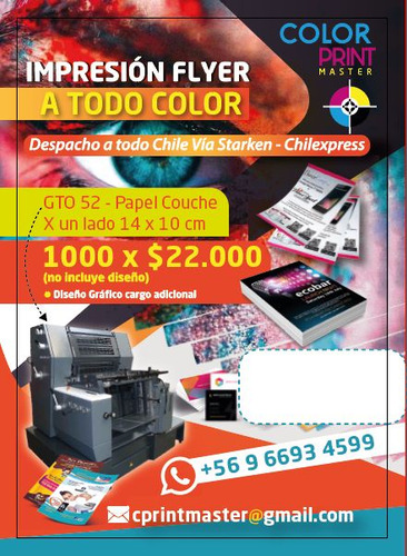 1.000 Flyers 10 X 14 Cms