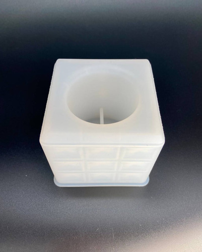 Molde De Silicón Maceta Cubo Cuadros 8cm