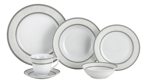 Lorren Home Trends Sirena Juego De Cena Color Plateado
