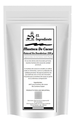 Manteca De Cacao X 250gr - g a $37