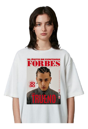 Remera Unisex Trueno Portada Forbes Mateo Palacios Algodón