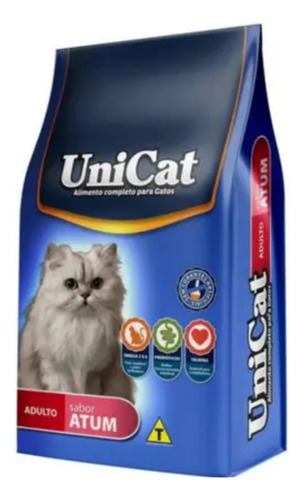 Ração Unicat Gato Adulto Alimento Atum Sem Corante 10kg
