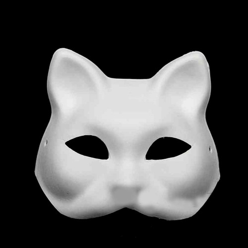 Máscara Mask Face Masq Anime Pintada A Mano Con Forma De Gat