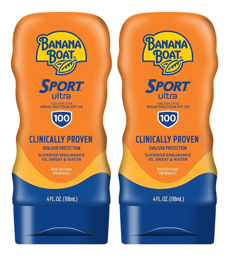Banana Boat Sport Ultra Spf 100 Loción De Protección Solar,