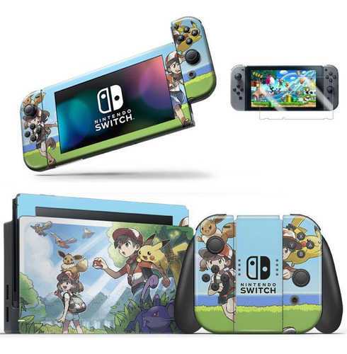 Skin Adesivo Protetor Nintendo Switch + Película Pokémon