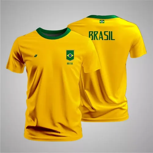 Camisa Brasil Camiseta Torcedor Futebol Masculina Dry Fit Uv — R$ 47,44 em Mercado Livre, 32% OFF