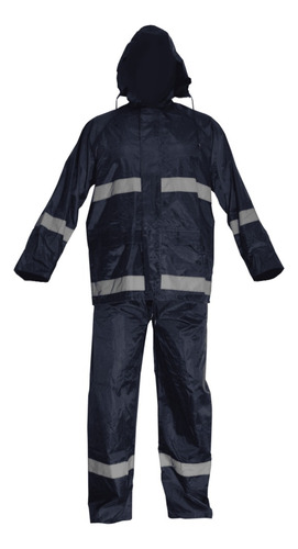 Equipo Lluvia Nylon Oxford Con Reflectivo P/moto - Uniwork