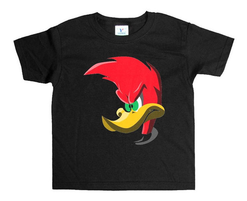 Remera Negra Niños Pajaro Loco R11