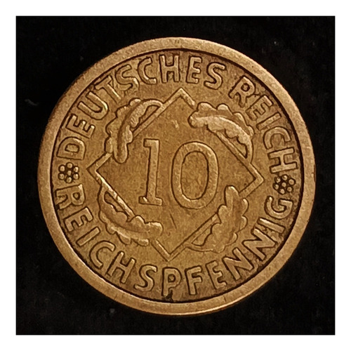 Alemania Weimar 10 Reichpfennig 1924 J Mb Km 40