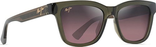 Gafas De Sol Cat Eye Maui Jim Hanohano - Polarizadas, Color: Verde Translúcido Brillante/maui Rose