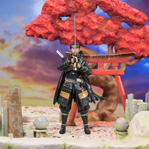 Playstation, Ghost Of Tsushima, Figura De Jin Sakai 15 Cm (Usado)