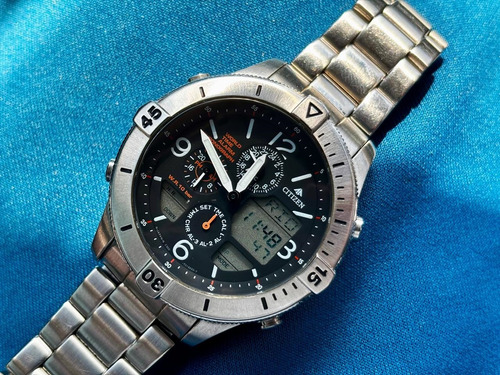 Citizen Promaster C300 World Time Raríssimo Colecionador Aço Aço Preto (Usado)