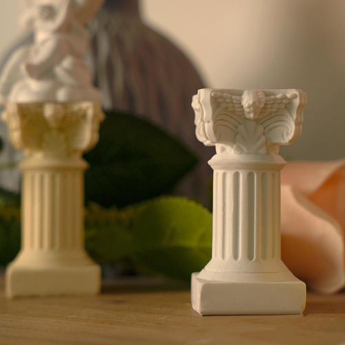 4 Portavelas De Romana, Pilar Romano, Luz De Velas,