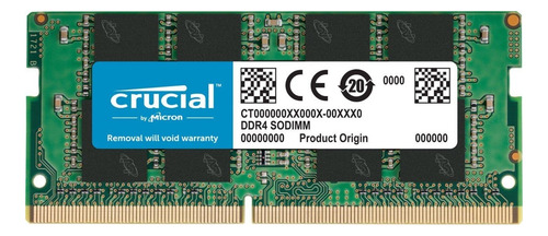 Memória Ram Para Notebook Ddr4 8gb 2666mhz Crucial