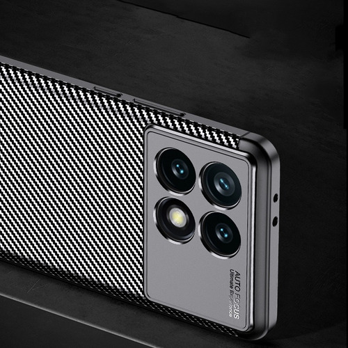 ~ For Poco F6 Pro 5g Carbon Fiber Soft Shockproof Back Case