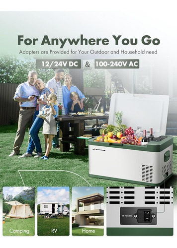 Refrigerador Portátil 12v 21qt/20.1l Para Automóvil Y Casa