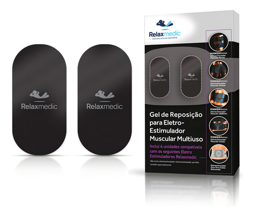 Gel Reposição Multiuso Eletroestimulador Power Relax Cor Preto N A