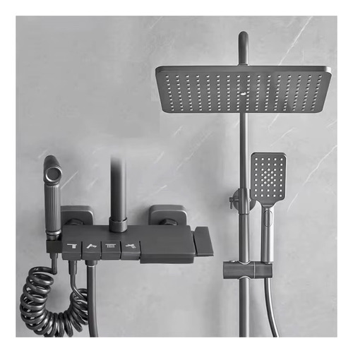 Ducha Multifuncion Teclas Duchador Canilla Bidet Manual Gris