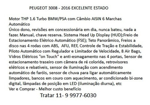 Peugeot 3008 1.6 Thp Griffe Aut. 5p - Novissimo - Oferta