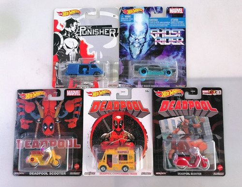 Hot Wheels Premium Deadpol , Punisher, Gosth Rider, S3 