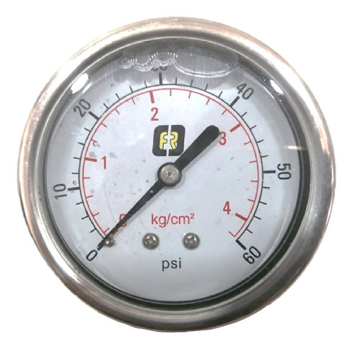 Imagen 1 de 4 de Manometro Glicerina 0a60 Psi Conex Trasera Caratula 2.5 PuLG