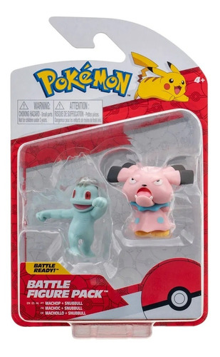 Boneco Pokemon Battle Set Pack Machop E Snubbull 2778