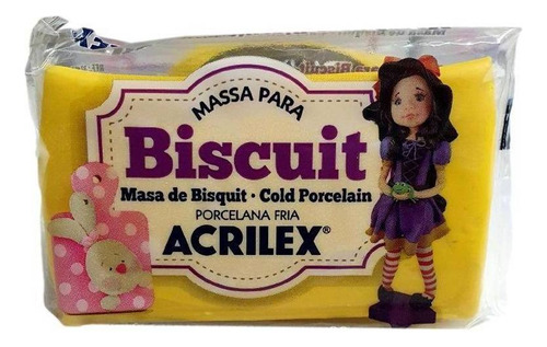 Massa Para Biscuit 90g - Amarelo Ouro 505 - Acrilex