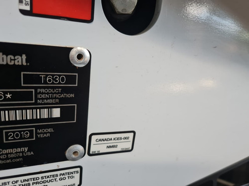 Imagem 5 de 7 de Minicarregadeira Sobre Esteiras Bobcat T630 505hs Ano 2019