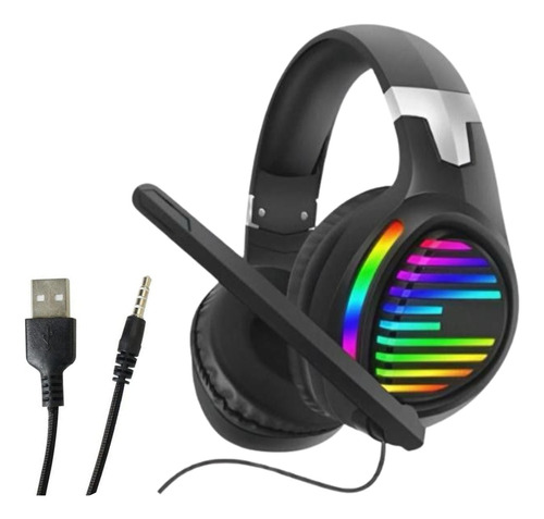 Auricular Vincha Gamer K6000 Luces Rgb Para Pc Ps4 Ps5