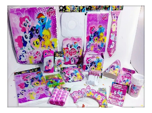 Kit Decoración Infantil Mujer My Little Pony 12 Invitados
