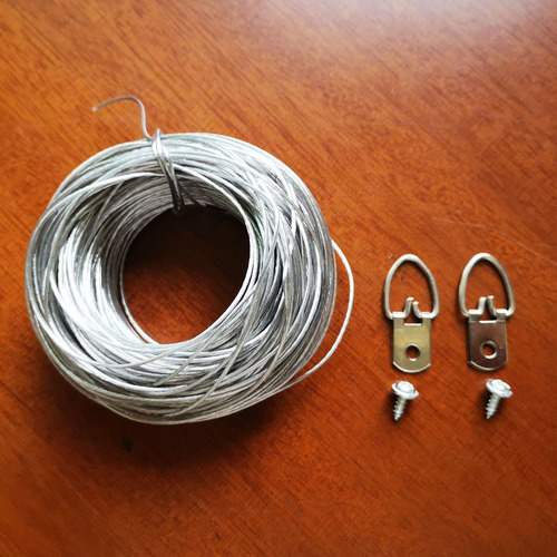 Cuerda De 20 M Y 20 Juegos De Aros Para Colgar Cuadros