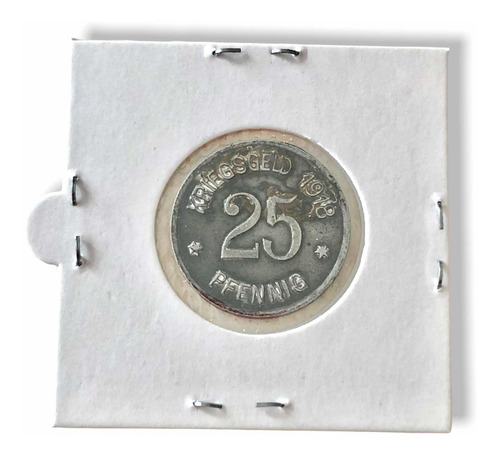3 Timbres Antiguos + Moneda De Emergencia Alemana Notgeld (Usado)