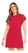 Comprar Vestido Corto Manga Corta Curvy Line Rojo 964-41 Cklass