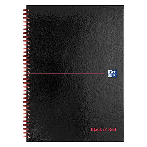 Cuaderno A4 De Black N' Red Alambre Espiral Y Reglas, 1...