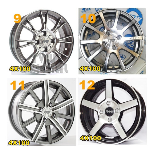 Kit X 4 Llantas Tvw R14 4x100 4x108 + Oferta + Envio