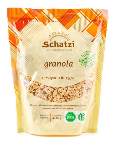 Schatzi Granola Desayuno Integral X 400 Grs. Mangia