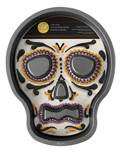 Molde Para Reposteria Calavera Wilton Color Gris Oscuro