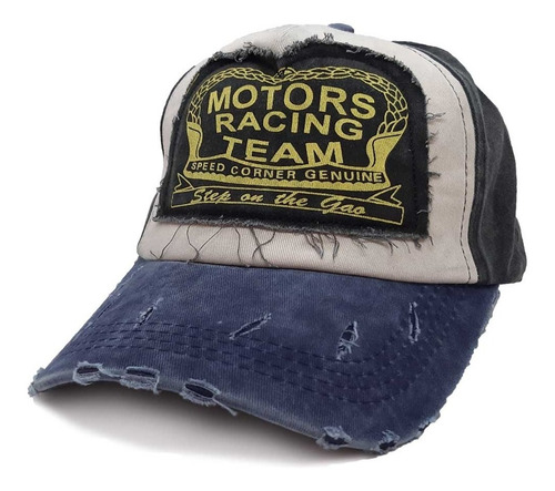 Gorra Vintage 100% Algodon Jean Unisex Visera Motor Racing