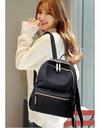 Imagen 2 de 10 de Bolsa Mochila De Moda Impermeable Cierre Antirrobo M005