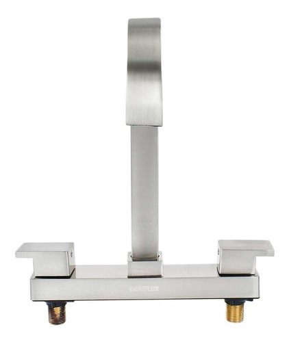 Mezcladora Para Fregadero Genflux Mzco260s Satinado 8 PuLG Color Gris satinado