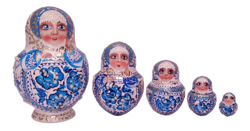 Muñeca Matrioska Rusa Adornos Para La Casa 11 Cm Set 5 Pcs