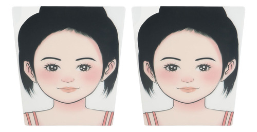 Prancha De Exercícios Reutilizável Para Pintura Facial, 2 Pe