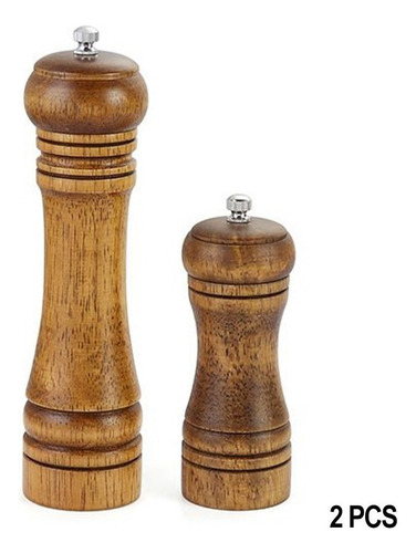 T Molinillo Pimienta Y Sal Madera Manual Especias Moledor