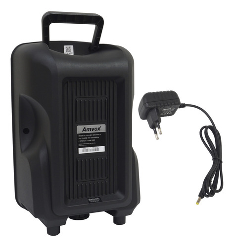 Caixa Som Amplificada Portátil Bluetooth 220W Rms Led Bateria Tws Amvox Aca 221 Gigante II Microfone