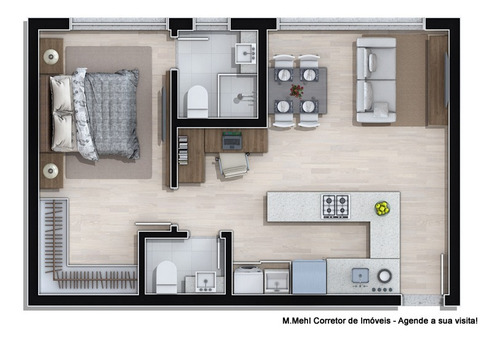 Imagem 15 de 30 de Apartamento Com 1 Dormitório À Venda Com 113.26m² Por R$ 516.000,00 No Bairro São Francisco - Curitiba / Pr - M2sf-liv402